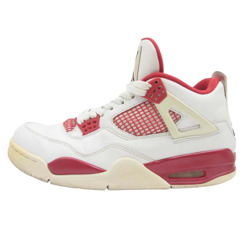 NIKE ナイキ 308497-106 Air Jordan 4 Retro Alternate 89 エアジョーダン4 レトロ オルタネイト89 ハイカット スニーカー ホワイト系 レッド系 27.5cm【中古】