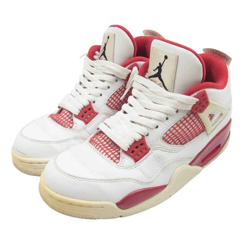 NIKE ナイキ 308497-106 Air Jordan 4 Retro Alternate 89 エアジョーダン4 レトロ オルタネイト89 ハイカット スニーカー ホワイト系 レッド系 27.5cm【中古】