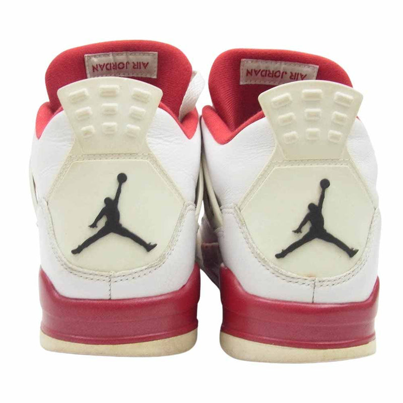 NIKE ナイキ 308497-106 Air Jordan 4 Retro Alternate 89 エアジョーダン4 レトロ オルタネイト89 ハイカット スニーカー ホワイト系 レッド系 27.5cm【中古】