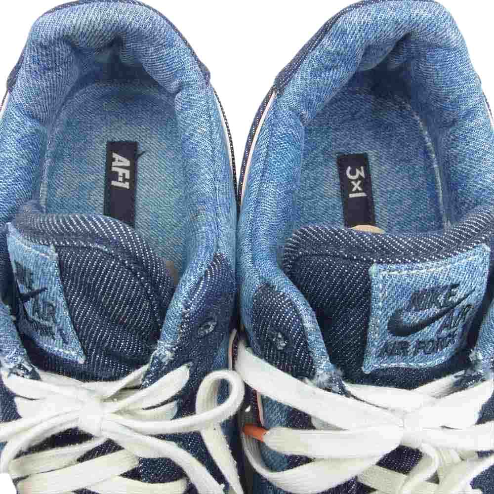 NIKE ナイキ 905345-403 3×1 × Air Force 1 Low Denim Pack Indigo スリー・バイ・ワン  エアフォース1 ロー デニム パック インディゴ インディゴブルー系 28cm【中古】