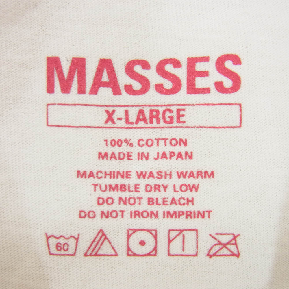 マシス L/S TEE 丸首 クルーネック ロングスリーブ プリント 長袖 Tシャツ ホワイト系 XL【中古】