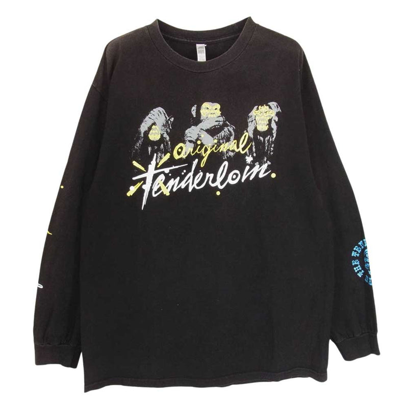 TENDERLOIN テンダーロイン L/S T.W.B.P.M 三猿 ボルネオスカル ロンT ロングスリーブ Tシャツ ロンT ブラック系 L【中古】