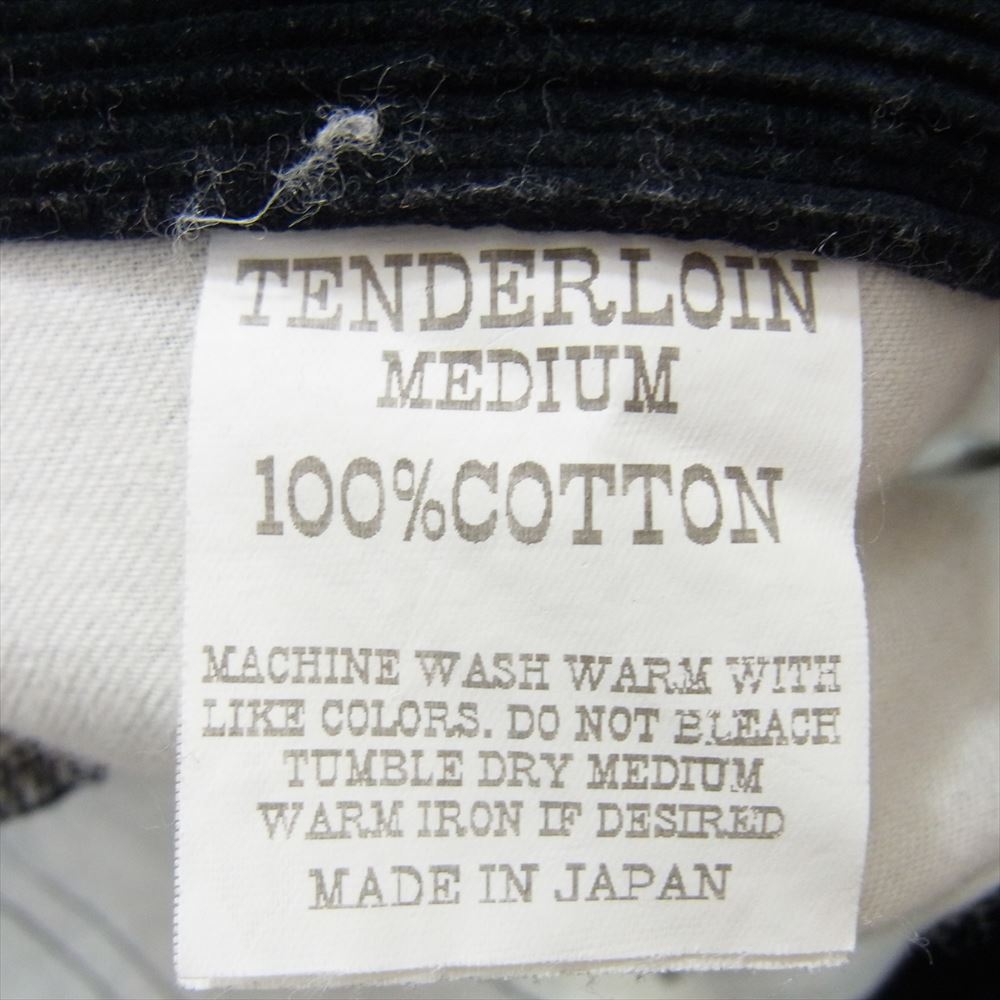 TENDERLOIN テンダーロイン シンチバック コーデュロイ パンツ ブラック系 M【中古】