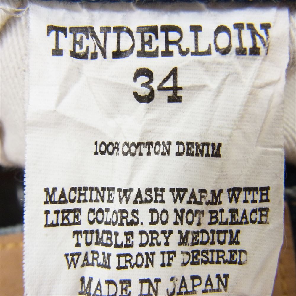 TENDERLOIN テンダーロイン XXX DENIM PNT 赤耳 デニム パンツ ジーンズ インディゴブルー系 34【中古】