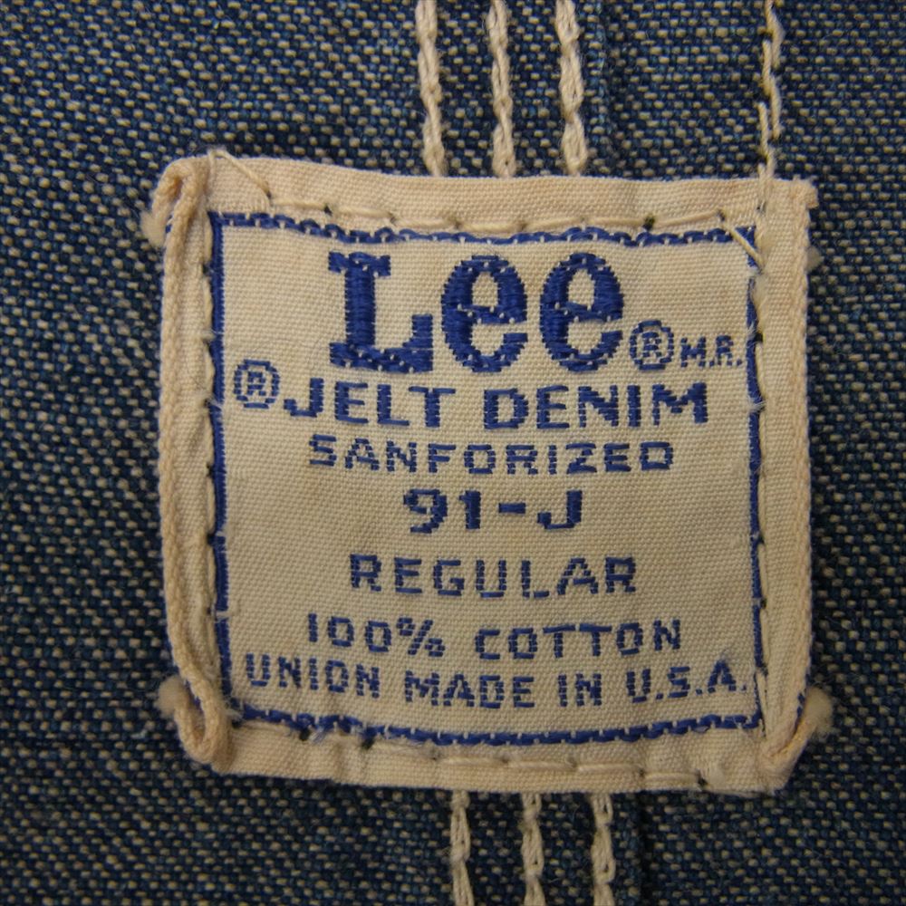 Lee リー USA製 70s M.R.マーク 91-J デニム カバーオール インディゴブルー系 サイズ表記無【中古】