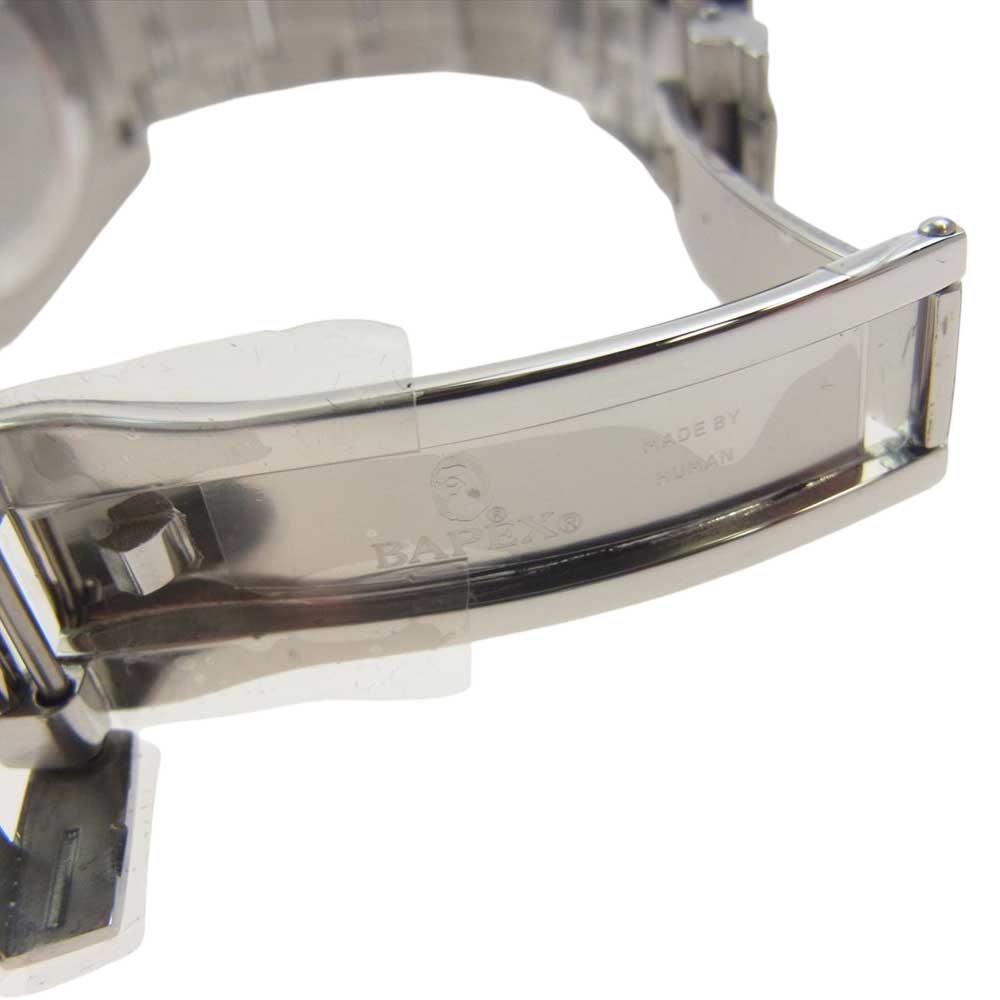 A BATHING APE アベイシングエイプ 23AW TYPE 2 BAPEX M クォーツ 防水性能 腕時計 シルバー系 グリーン系【新古品】【未使用】【中古】