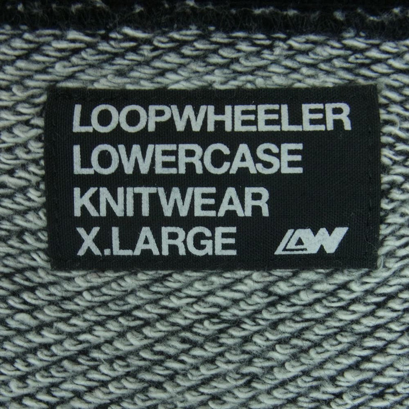 LOOPWHEELER ループウィラー LOWERCASE ウール クルーネック スウェット 日本製 ブラック系 XL【中古】