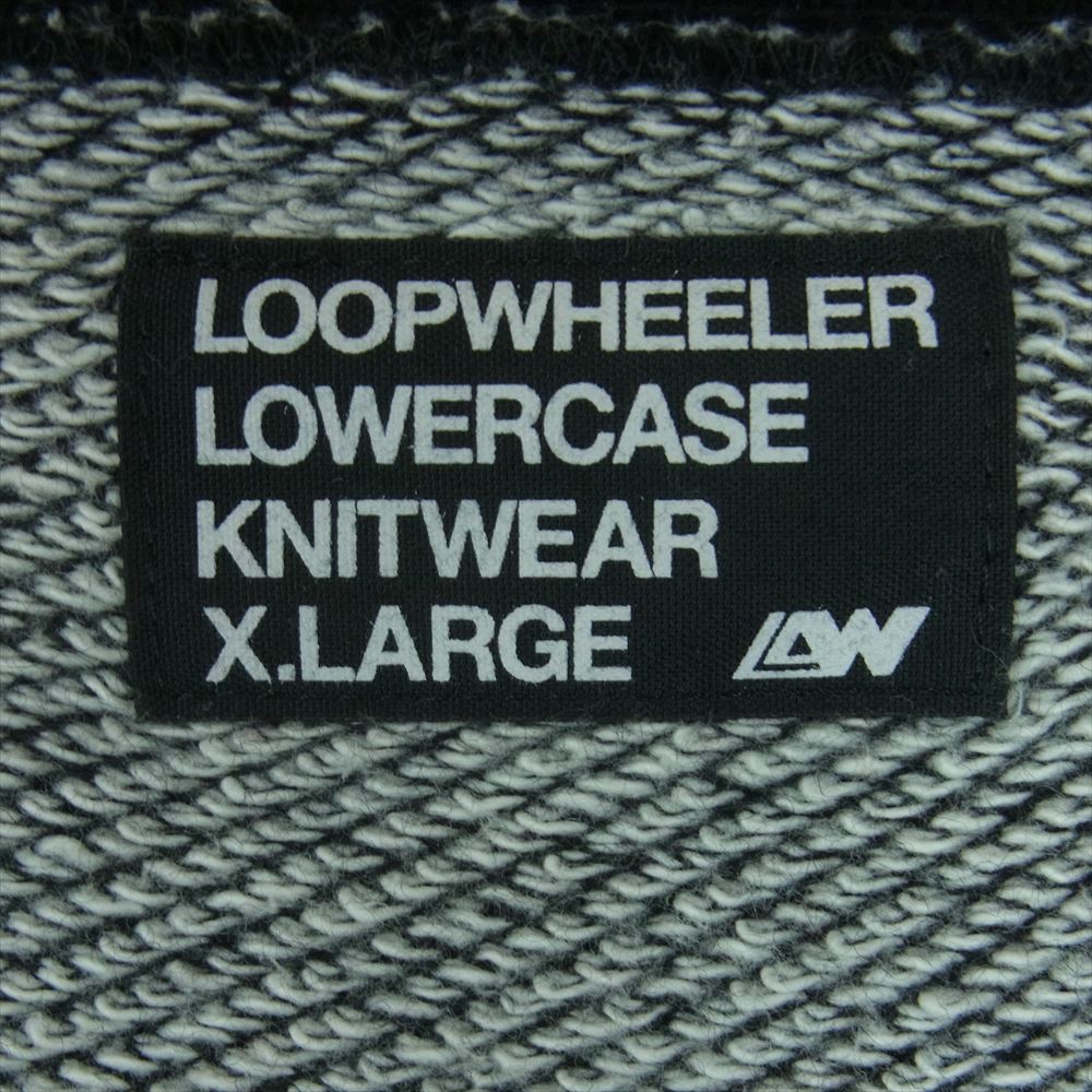 LOOPWHEELER ループウィラー LOWERCASE ウール クルーネック スウェット 日本製 ブラック系 XL【中古】