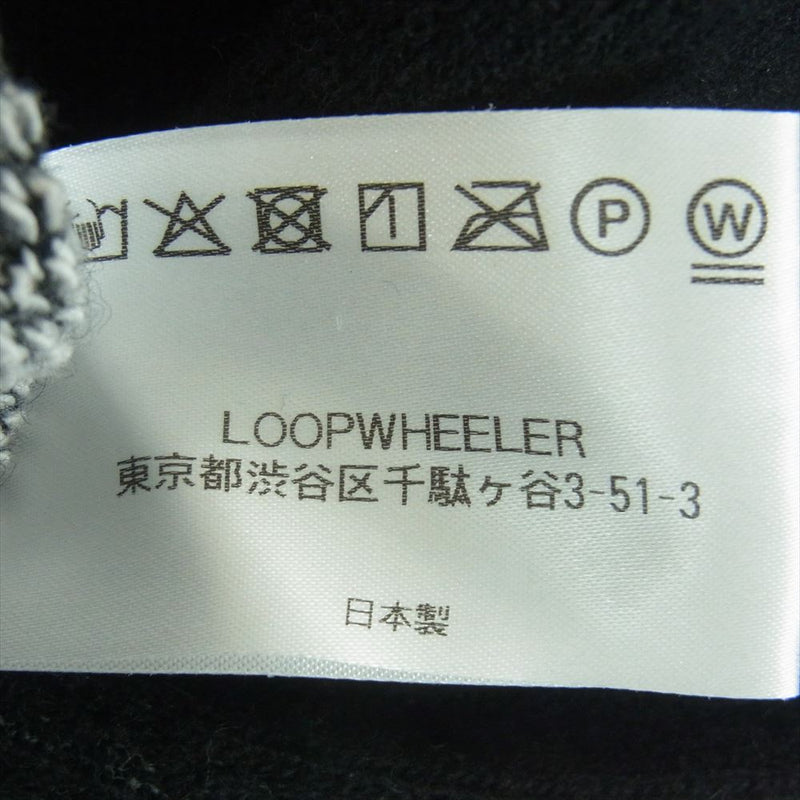 LOOPWHEELER ループウィラー LOWERCASE ウール クルーネック スウェット 日本製 ブラック系 XL【中古】