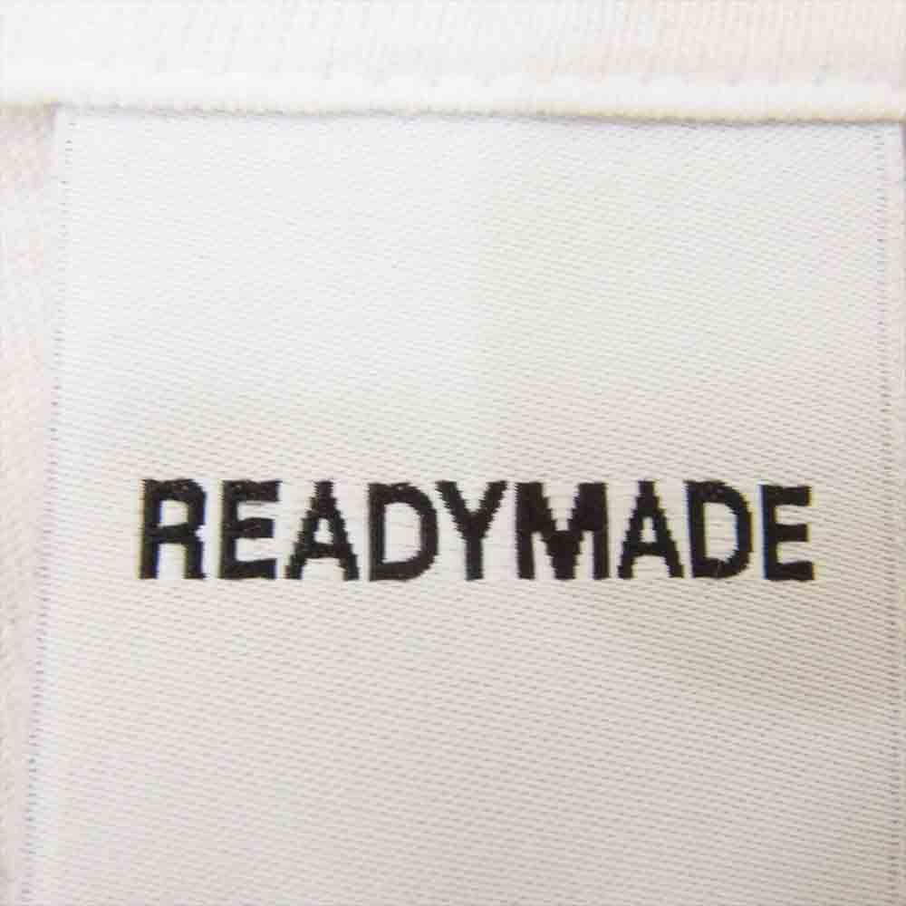 READY MADE レディメイド SS T-SHIRT PEACE ピース エイジング加工 Tシャツ ホワイト系 XL【中古】