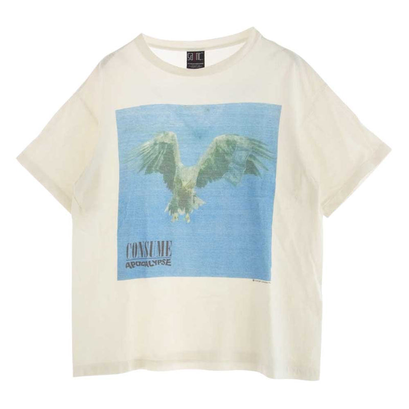 SAINT MICHAEL セントマイケル SM-A23-0000-C10 × FOR SOME ONE  CONSUME FS SS TEE エイジング加工 Tシャツ ホワイト系 XL【中古】