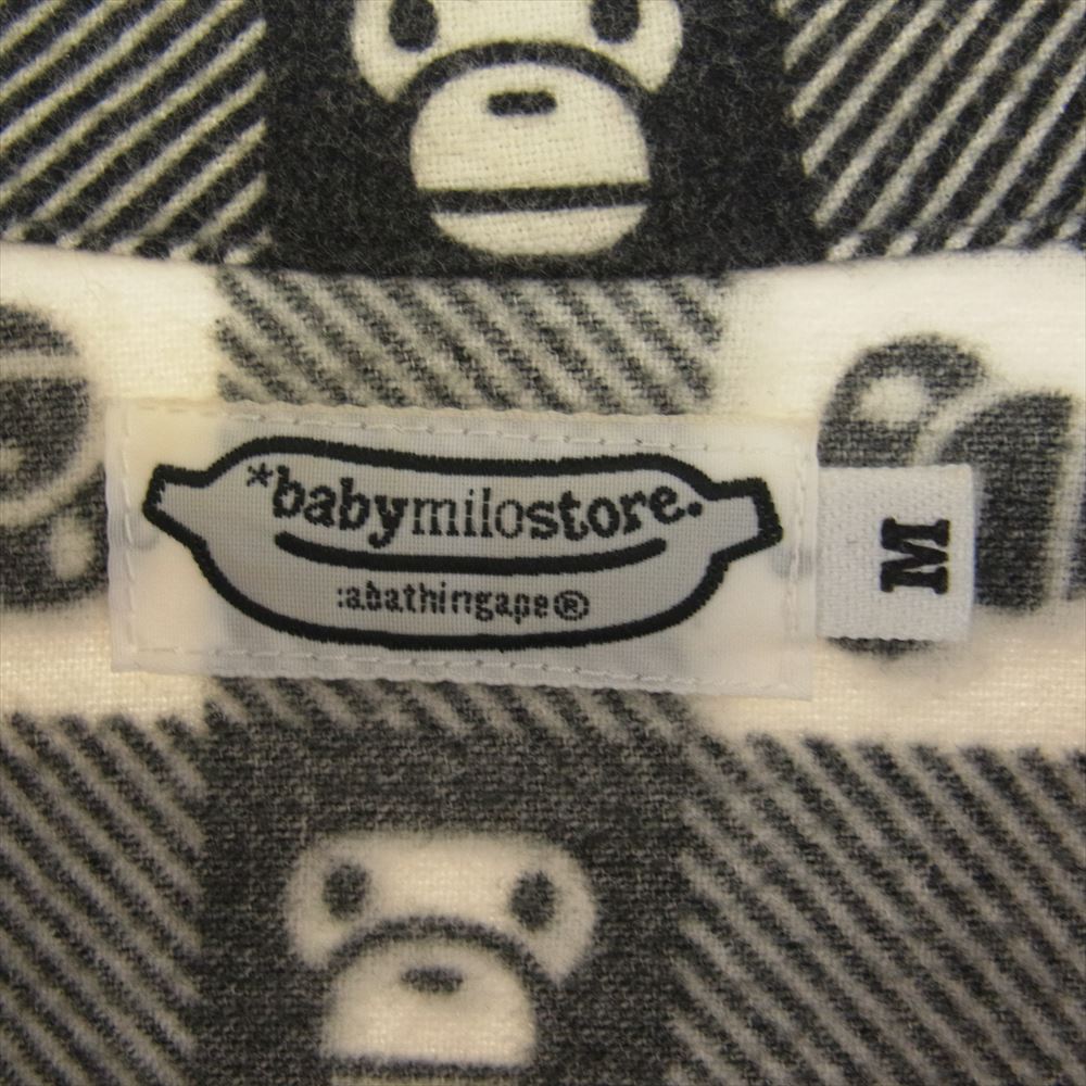A BATHING APE アベイシングエイプ babymilostore ベビーマイロ フランネル チェック 長袖 シャツ M【中古】