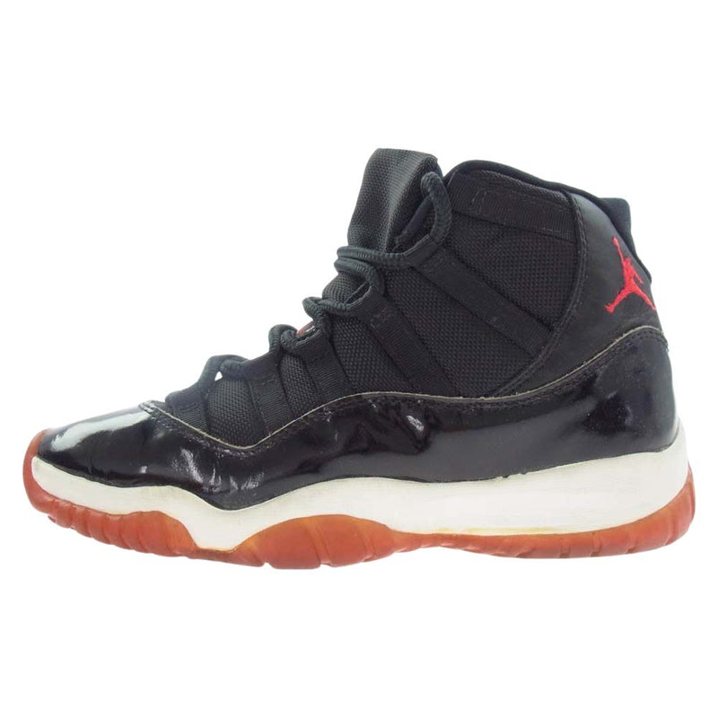 NIKE AIR JORDAN ナイキ ジョーダン 130245-062 95年 オリジナル AJ11 BRED エアジョーダン11 ブレッド パテント スニーカー ブラック系 レッド系 26cm【中古】