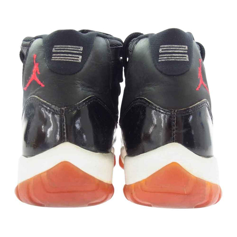 NIKE AIR JORDAN ナイキ ジョーダン 130245-062 95年 オリジナル AJ11 BRED エアジョーダン11 ブレッド パテント スニーカー ブラック系 レッド系 26cm【中古】