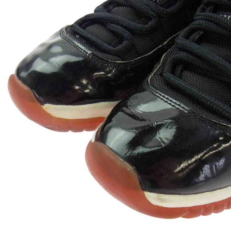 NIKE AIR JORDAN ナイキ ジョーダン 130245-062 95年 オリジナル AJ11 BRED エアジョーダン11 ブレッド パテント スニーカー ブラック系 レッド系 26cm【中古】