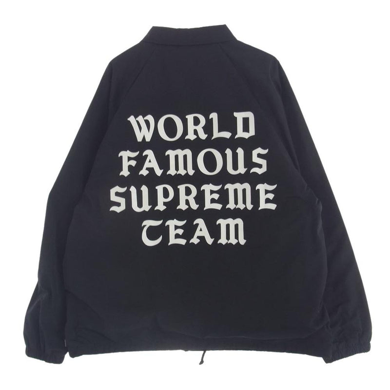 Supreme シュプリーム 20SS World Famous Coaches Jacket バックロゴプリント ポリエステルコーチジャケット ブラック系 L【中古】