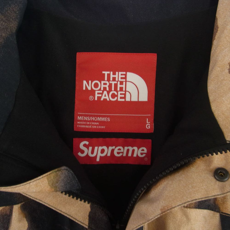 Supreme シュプリーム 21AW NP52100I × The North Face Bleached Denim Print Mountain Jacket ノースフェイス ブリーチド デニム マウンテン ジャケット マルチカラー系 L【美品】【中古】