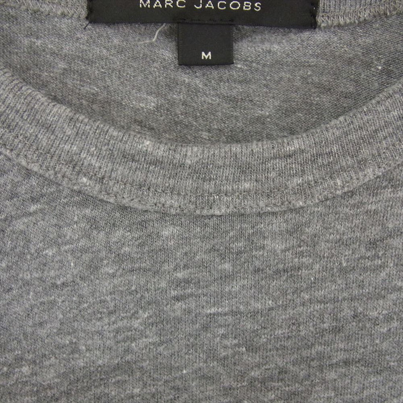 MARC JACOBS マークジェイコブス フロント プリント コットン 半袖 Tシャツ グレー系 M【中古】