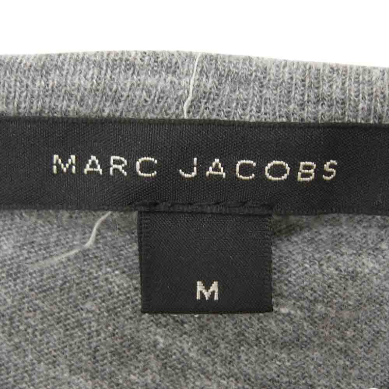 MARC JACOBS マークジェイコブス フロント プリント コットン 半袖 Tシャツ グレー系 M【中古】