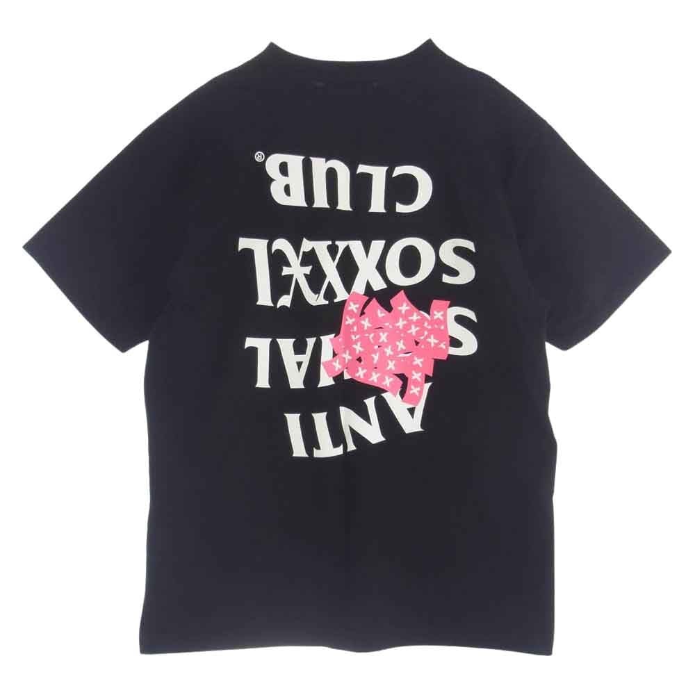 GOD SELECTION XXX ゴッドセレクション 21SS × ANTI SOCIAL SOCIAL CLUB アンチソーシャルソーシャルクラブ LOGO ロゴ Tシャツ ブラック系 M【中古】