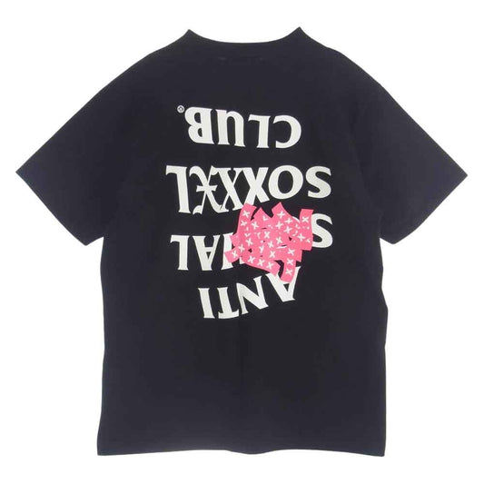GOD SELECTION XXX ゴッドセレクション 21SS × ANTI SOCIAL SOCIAL CLUB アンチソーシャルソーシャルクラブ LOGO ロゴ Tシャツ ブラック系 M【中古】