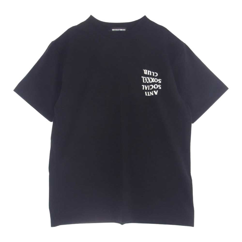 GOD SELECTION XXX ゴッドセレクション 21SS × ANTI SOCIAL SOCIAL CLUB アンチソーシャルソーシャルクラブ LOGO ロゴ Tシャツ ブラック系 M【中古】