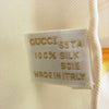 GUCCI グッチ シルク100% フラワー 花柄 総柄 額縁 スカーフ ベージュ オフホワイト系【中古】