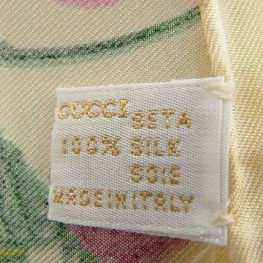 GUCCI グッチ シルク100% 果物 フルーツ スカーフ マルチカラー系【中古】