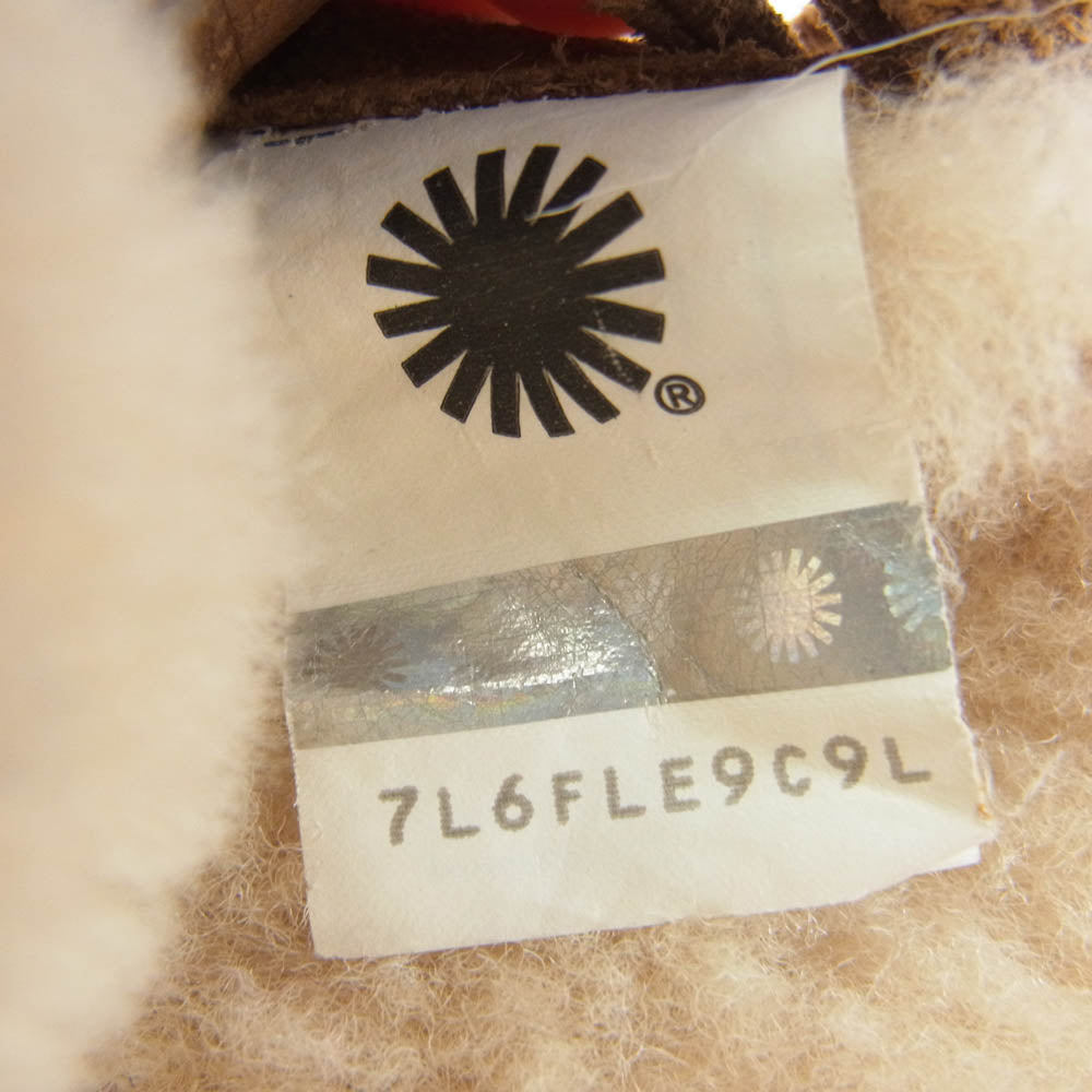 UGG アグ CLASSIC SHORT PATCHWORK FLUFF クラシック ショート パッチワーク フラッフ ブーツ ブラウン系 23cm【中古】