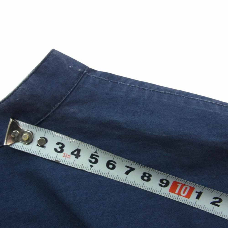 STUDIO NICHOLSON スタジオニコルソン SNM-021 Navy Cortina Shirt バンドカラー 長袖 シャツ インディゴブルー系 M【中古】