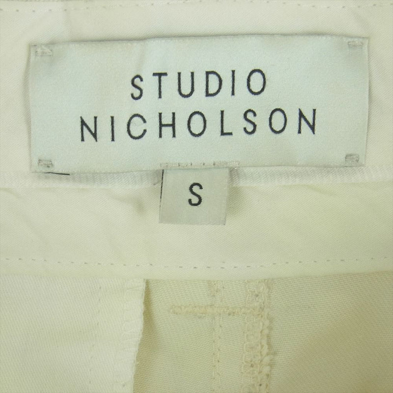 STUDIO NICHOLSON スタジオニコルソン SNM-078 BEN VOLUME PANT ボリューム パンツ オフホワイト系 S【中古】