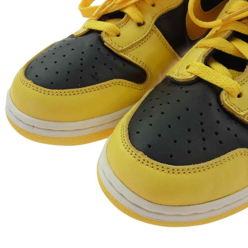 NIKE ナイキ 630335-072 DUNK HIGH LE BLACK BRIGHT GOLDENROD BLACK ダンク ハイ イエロー ブラック NYC ハイカットスニーカー ブラック系 イエロー系 28.5cm【美品】【中古】