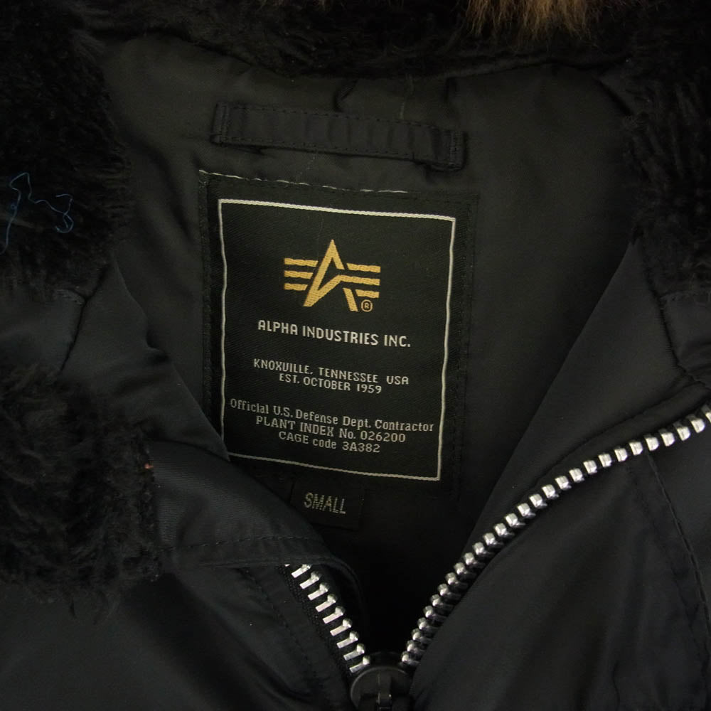 ALPHA アルファ 20094-0801 N-3B フライト ミリタリー ジャケット ブラック系 S【中古】