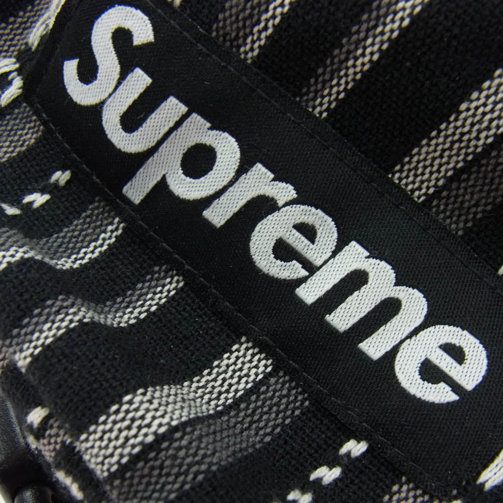 Supreme シュプリーム 20SS Woven Stripe Waist Bag ウーブン ストライプ ウエストバッグ ボディバッグ ブラック系【中古】