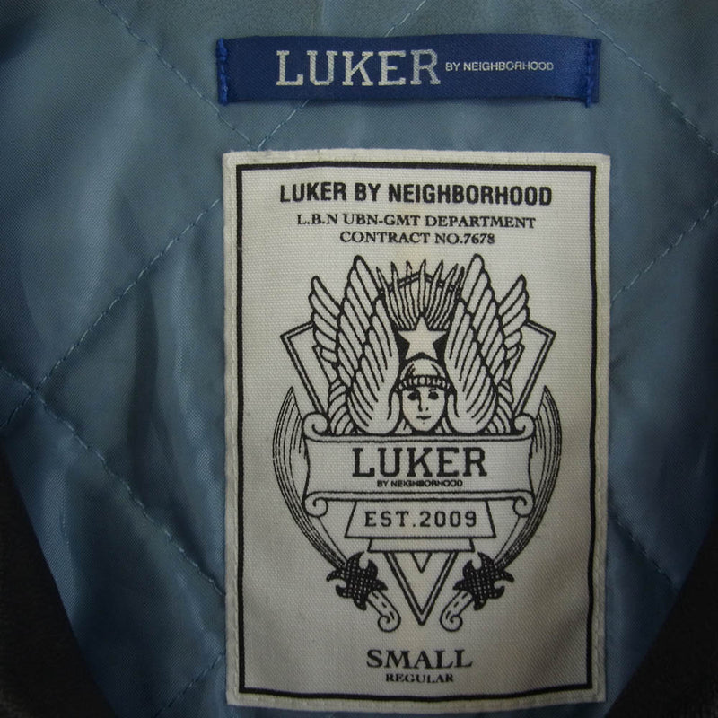 LUKER BY NEIGHBORHOOD ルーカーバイネイバーフッド 10AW 102TNLK-JKM01 BRIGHTON SL-JKT スタッズ シングル ライダースジャケット レザージャケット ブラック系 S【中古】