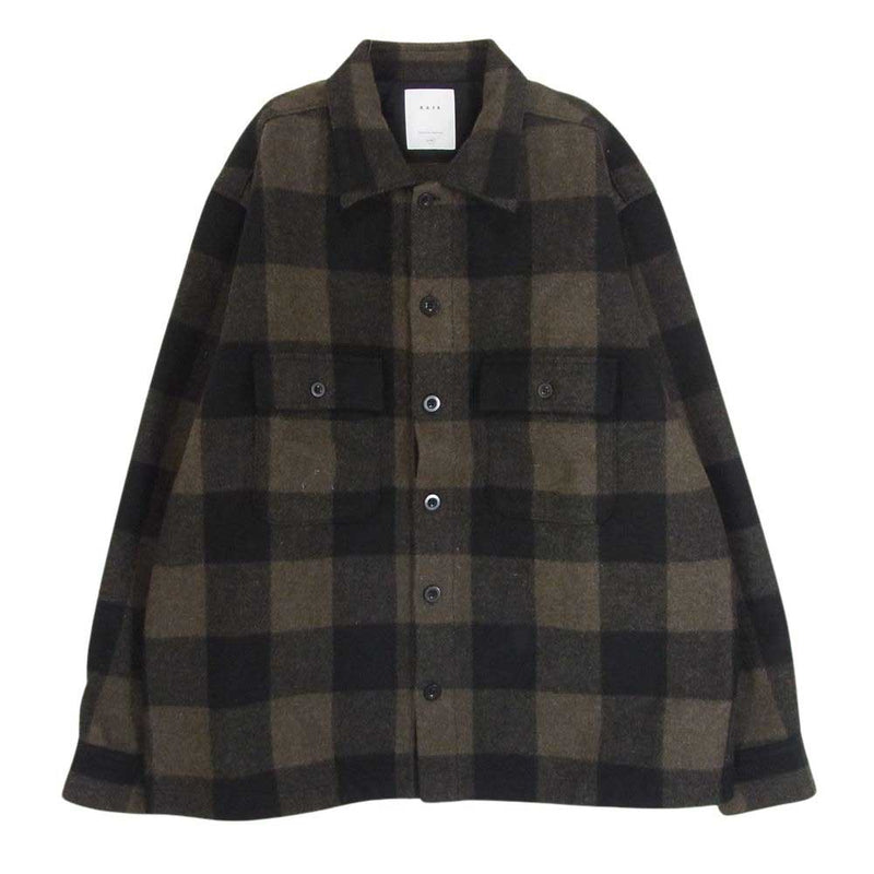 カジャ 20210423 WOOL BUFFALO CHECK CPO JACKET ウール バッファロー チェック CPO ジャケット グレー系 3【中古】