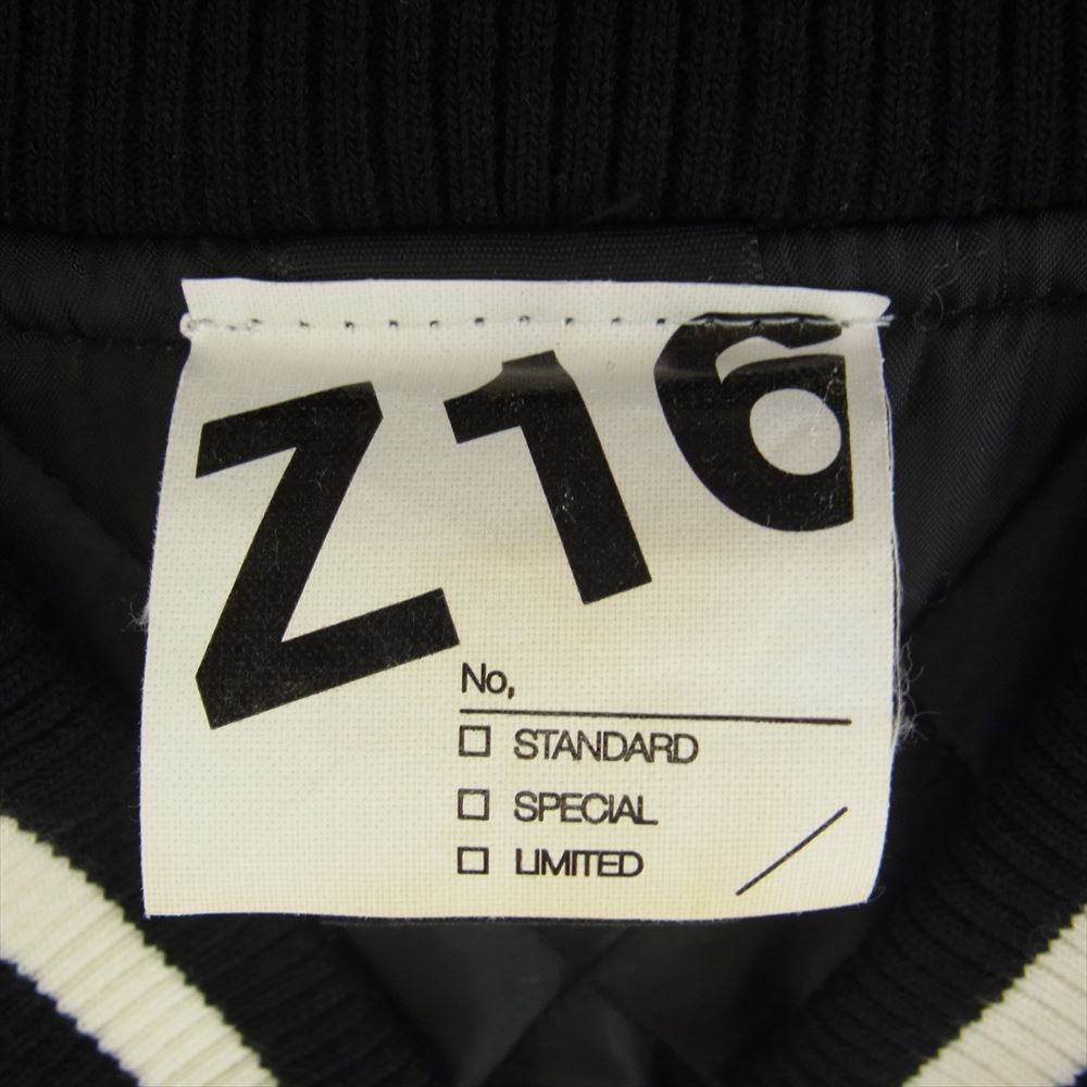 ザズートシックスティーン バック刺繍 ロゴ 16 スタジャン ウール スタジアム ジャケット ブラック系 M【中古】