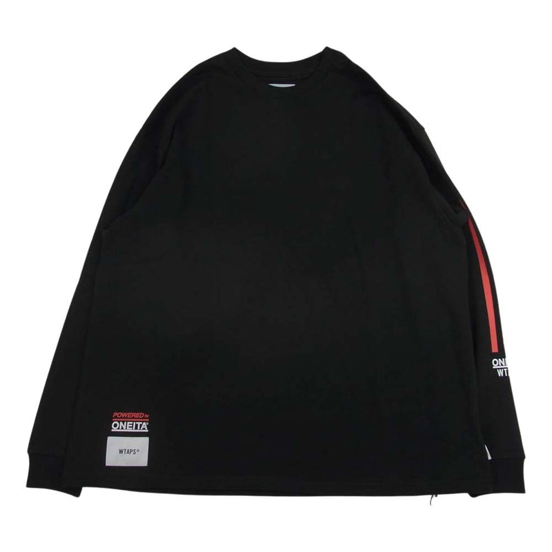 WTAPS ダブルタップス 22AW 22217OND-CSM02 POWER-T / LS / ONEITA バックプリント 長袖 クルーネック ロングスリーブ Tシャツ ロンT ブラック系 03【美品】【中古】