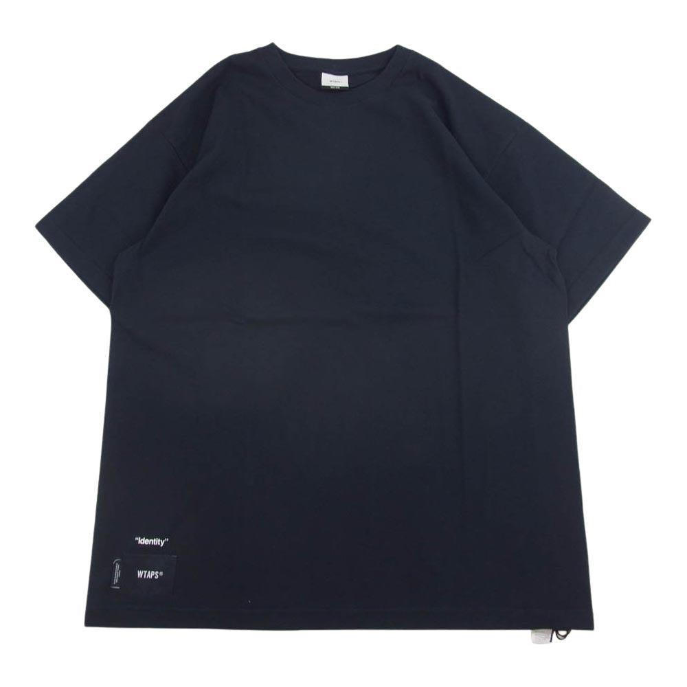 WTAPS ダブルタップス 22SS 221ATDT-STM07S IDENTITY SS COTTON アイデンティティー ショートスリーブ 半袖 Tシャツ ネイビー系 02【新古品】【未使用】【中古】