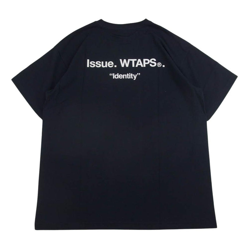 WTAPS ダブルタップス 22SS 221ATDT-STM07S IDENTITY SS COTTON アイデンティティー ショートスリーブ 半袖 Tシャツ ネイビー系 02【新古品】【未使用】【中古】