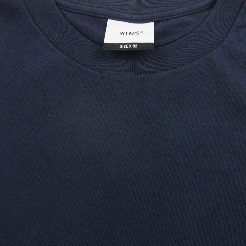 WTAPS ダブルタップス 22SS 221ATDT-STM07S IDENTITY SS COTTON アイデンティティー ショートスリーブ 半袖 Tシャツ ネイビー系 02【新古品】【未使用】【中古】