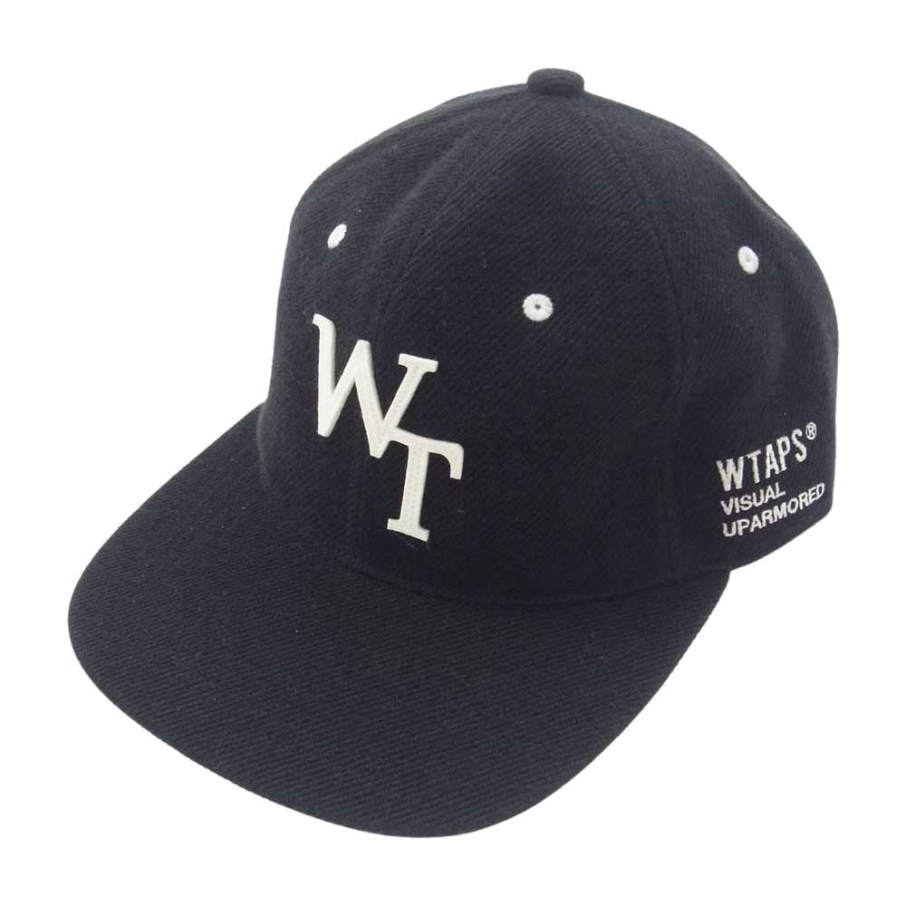 WTAPS ダブルタップス 24SS 241HCDT-HT04 T-6H CAP ウール ロゴ キャップ ブラック ブラック系【極上美品】【中古】