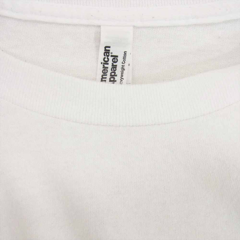 ミンナノ American Apparel アメリカンアパレルボディ バックプリント ロゴ 半袖 クルーネック Tシャツ ホワイト系 2XL【中古】