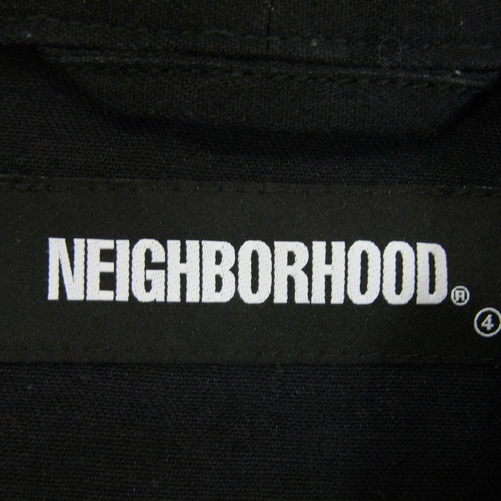 NEIGHBORHOOD ネイバーフッド 21SS 211AQNH-SHM04 GOWN-DC-SHIRT ジャケット オリエンタル 刺繍 ボタンレス カーディガン シャツ ジャケット ブラック系 L【中古】