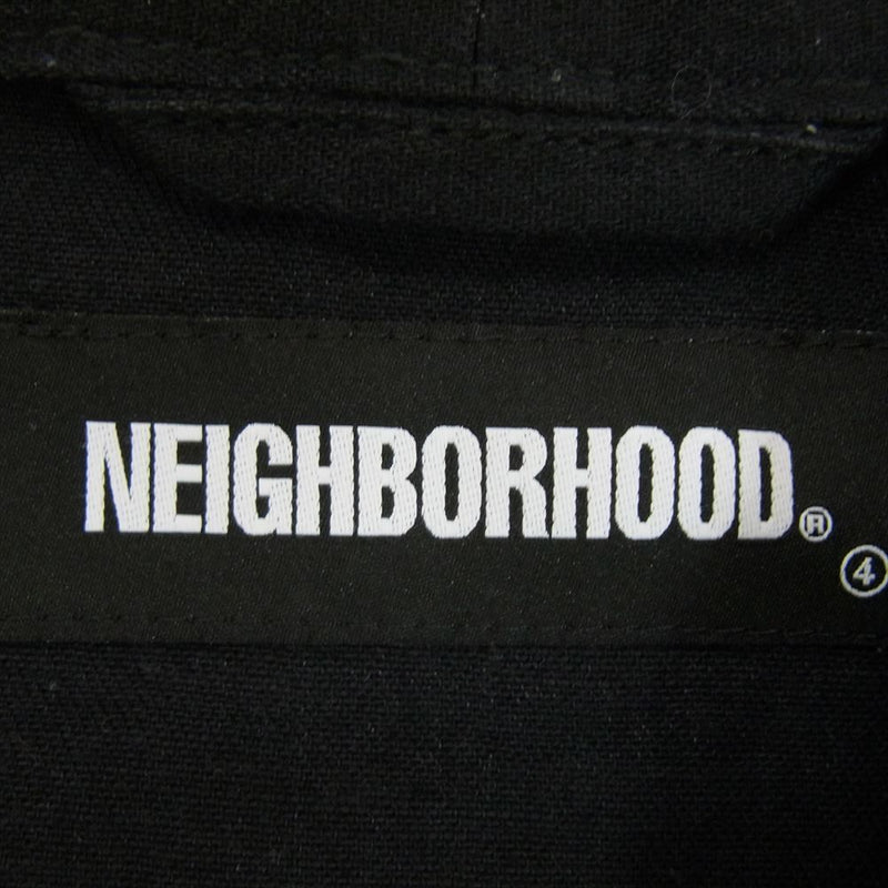 NEIGHBORHOOD ネイバーフッド 21SS 211AQNH-SHM04 GOWN-DC-SHIRT ジャケット オリエンタル 刺繍 ボタンレス カーディガン シャツ ジャケット ブラック系 L【中古】