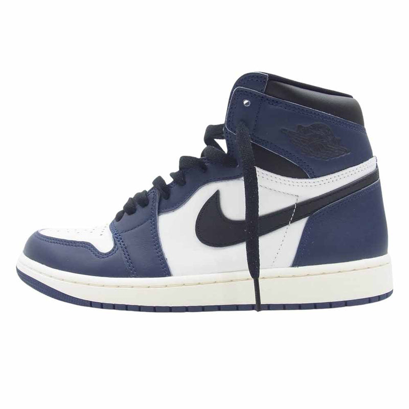 NIKE ナイキ DZ5485-401 Air Jordan 1 Retro High OG Midnight Navy エアジョーダン1 レトロ ハイ OG ミッドナイト ネイビー ハイカット スニーカー ネイビー系 ホワイト系 27cm【極上美品】【中古】