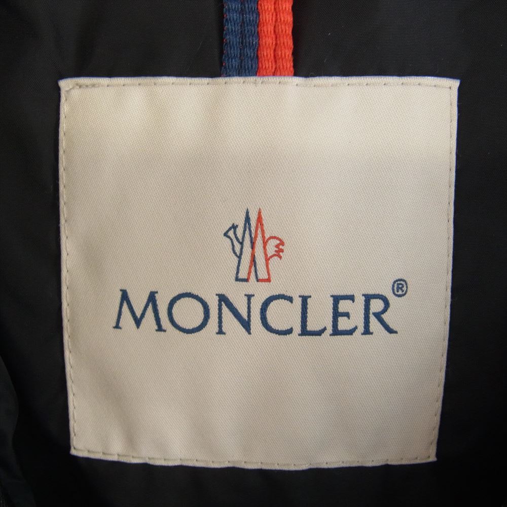 MONCLER モンクレール D20914132085 MONTCLA モンクラー フードロゴ刺繍 袖ロゴワッペン ダウン ジャケット ブラック系 1【極上美品】【中古】