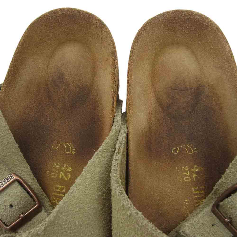 BIRKENSTOCK ビルケンシュトック ZURICH チューリッヒ スエード ダブルモンク サンダル ベージュ系 42【中古】