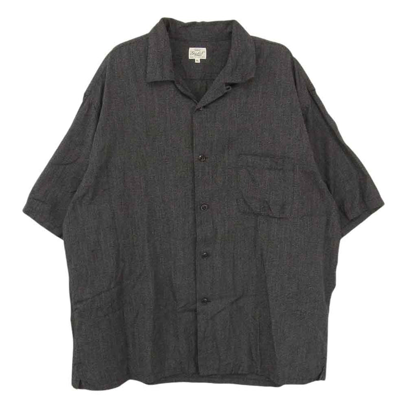 GOLD ゴールド GL39192 COVERT CHAMBRAY S/S OPEN SHIRT コバート シャンブレー オープンカラー 半袖 シャツ ブラック系 XL【中古】