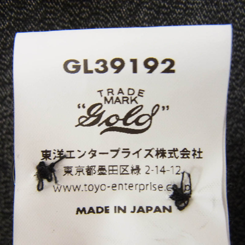 GOLD ゴールド GL39192 COVERT CHAMBRAY S/S OPEN SHIRT コバート シャンブレー オープンカラー 半袖 シャツ ブラック系 XL【中古】